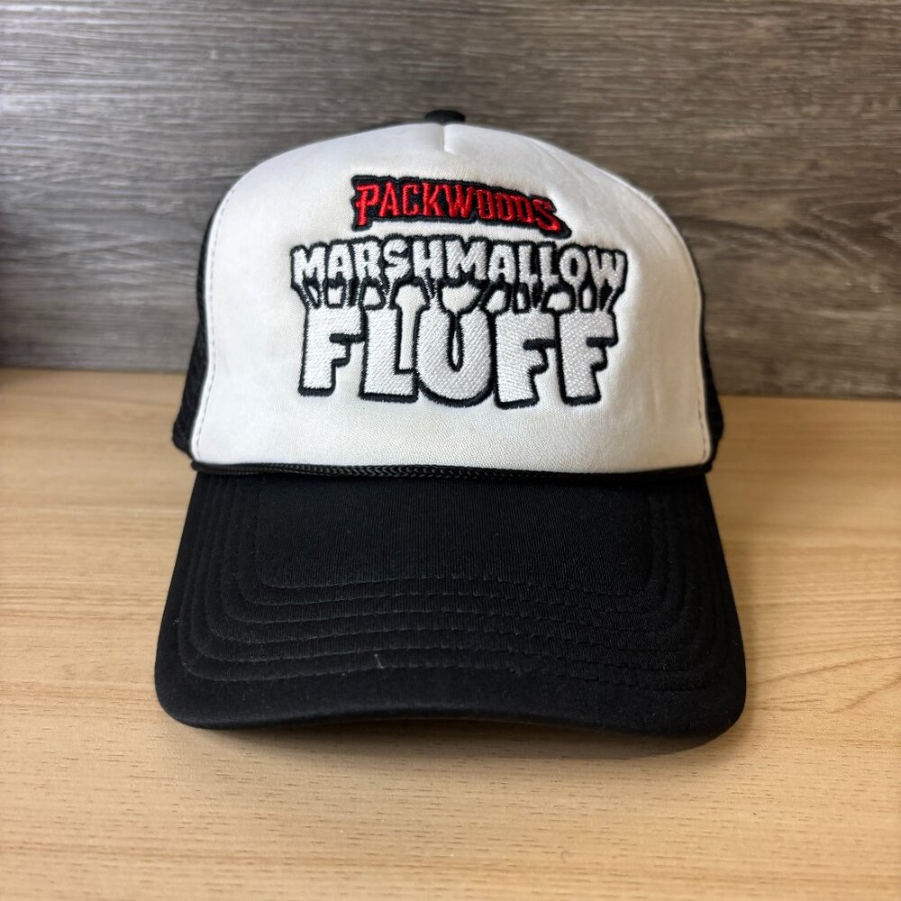 Packwoods Hat Cap Snapback White Black Marshmallow‎ Fluff Trucker
